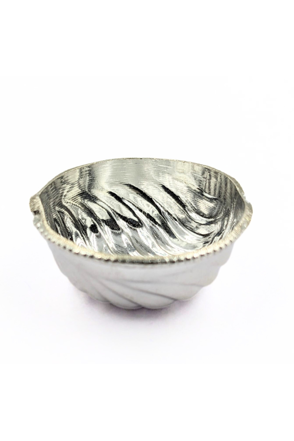 Silver mini leaf bowl - Kumkum haldi bowl - Return gift for navarathri/diwali/babyshower/krishnajanmastami