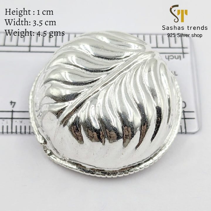 Silver mini leaf bowl - Kumkum haldi bowl - Return gift for navarathri/diwali/babyshower/krishnajanmastami