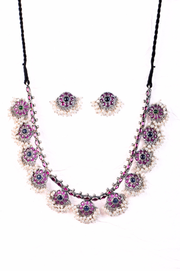 Sindhuja Necklace - 925 oxidized silver