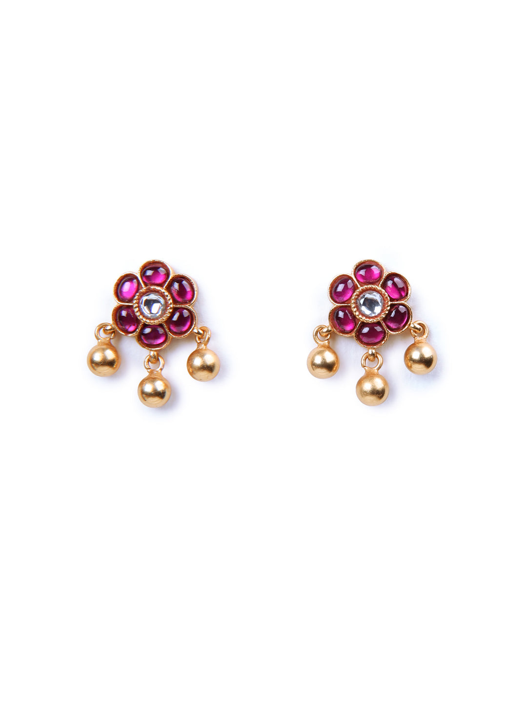 Sindhura Stud - 925 silver gold polish