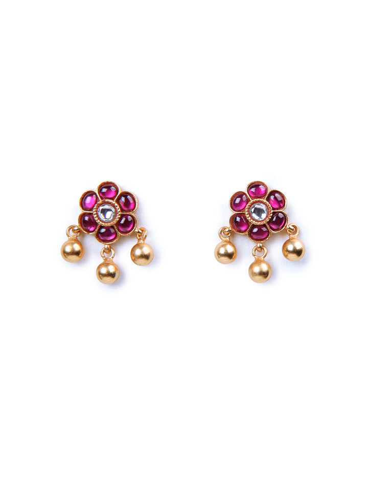 Sindhura Stud - 925 silver gold polish