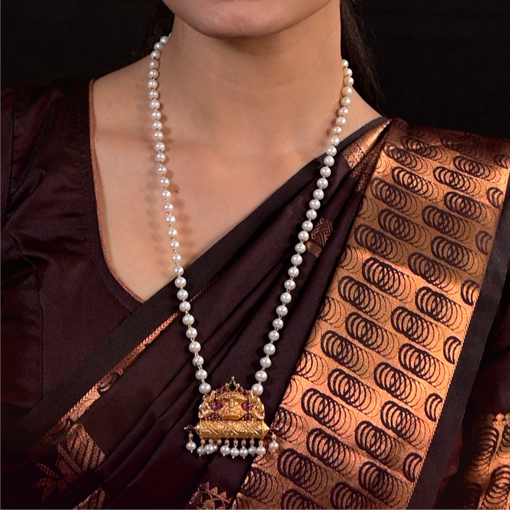 Gouri Necklace - 925 silver gold polish