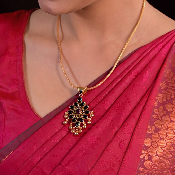 Sumithra Reversible Necklace - 925 silver gold polish