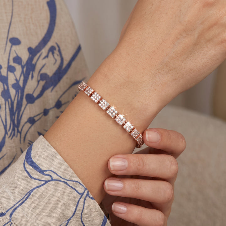 Square Style Silver Bracelet