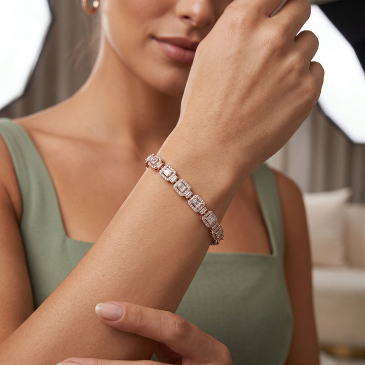 Jane Square Silver Bracelet