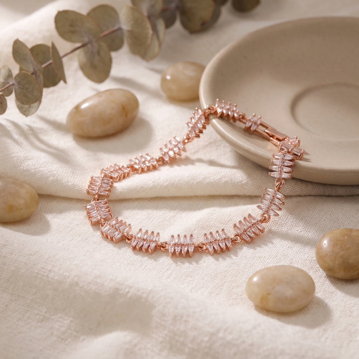 Baguette-cut Silver Bracelet
