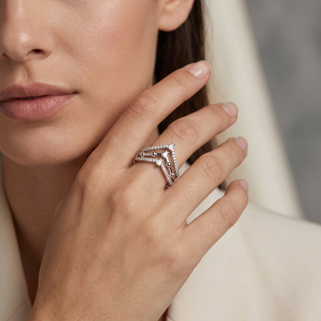 Wishbone Silver Finger Ring