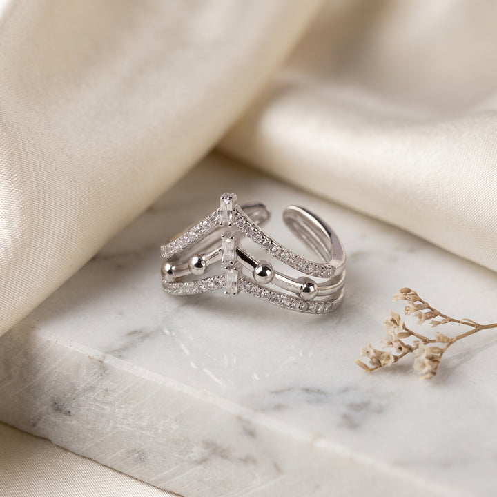 Wishbone Silver Finger Ring