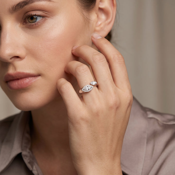 Marquise Silver Finger Ring