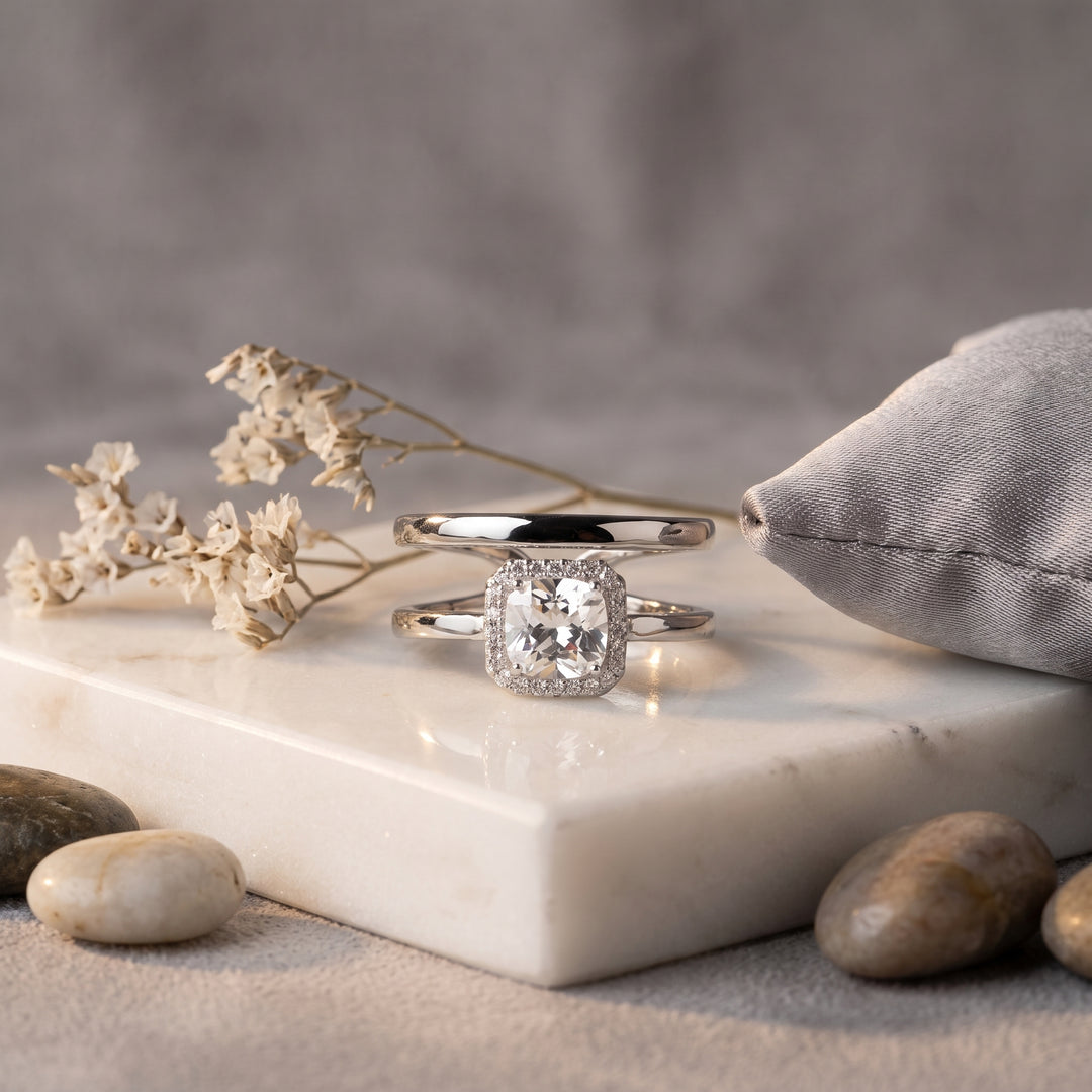 Solitaire Silver Finger Ring