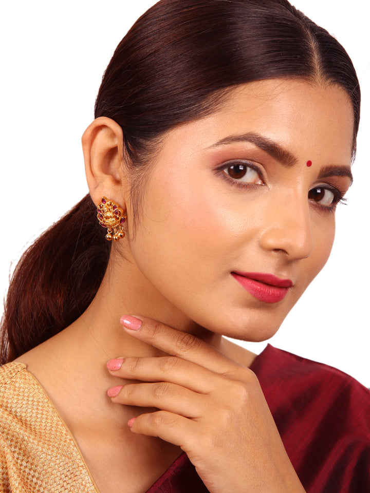 Srikala Stud - 925 silver gold polish