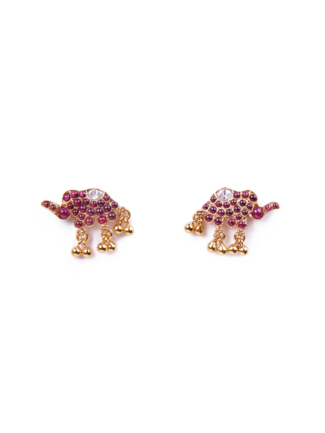 Srinitha Stud / Earring - 925 silver gold polish