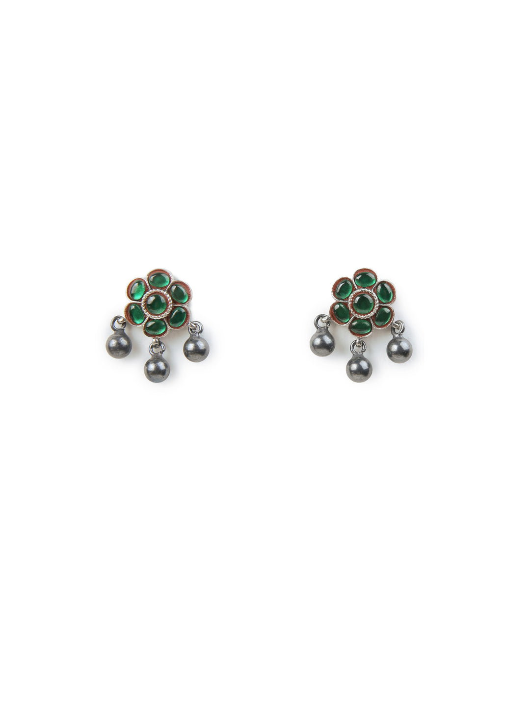 Sriya Stud-925 silver (oxidized)-Earrings