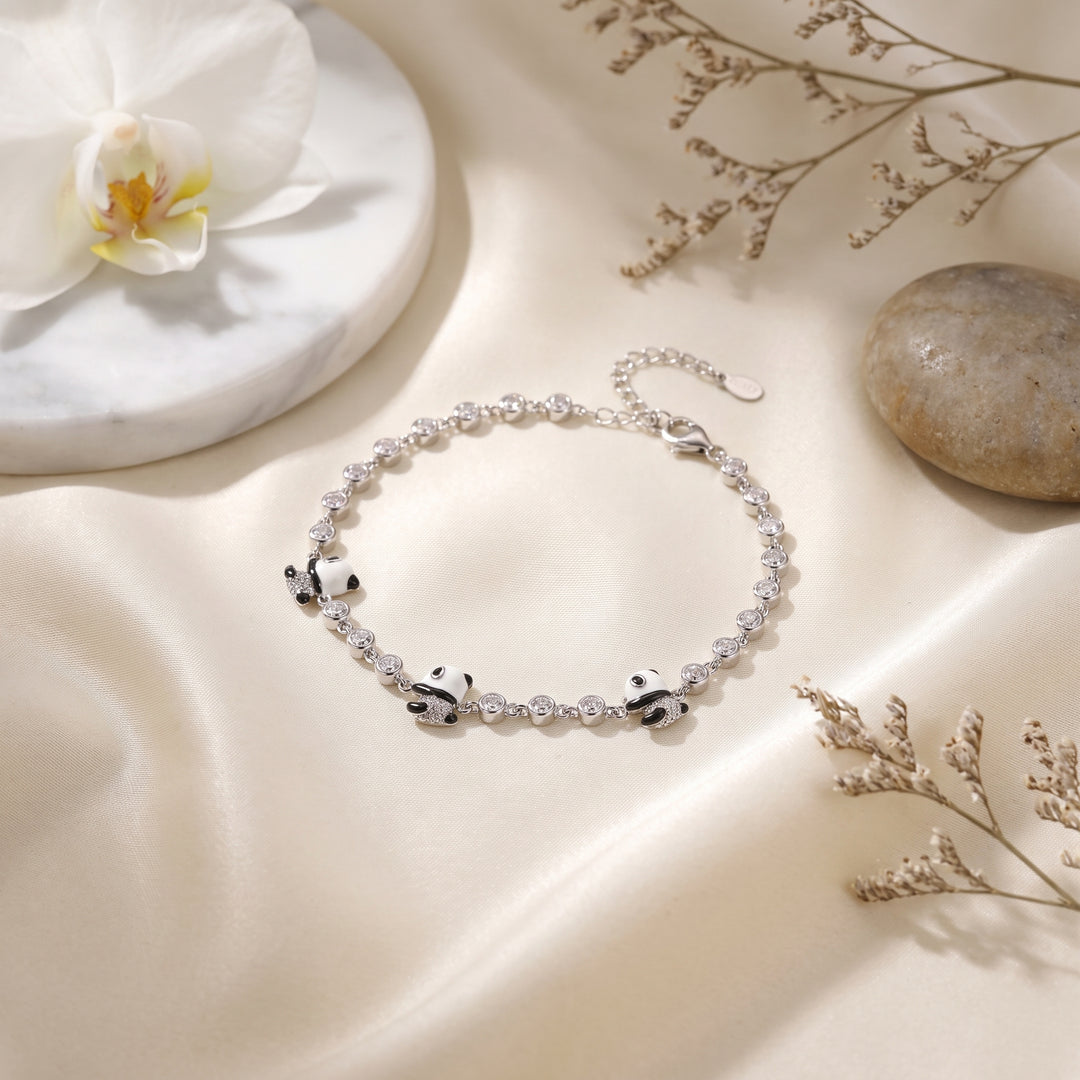 Panda Silver Bracelet