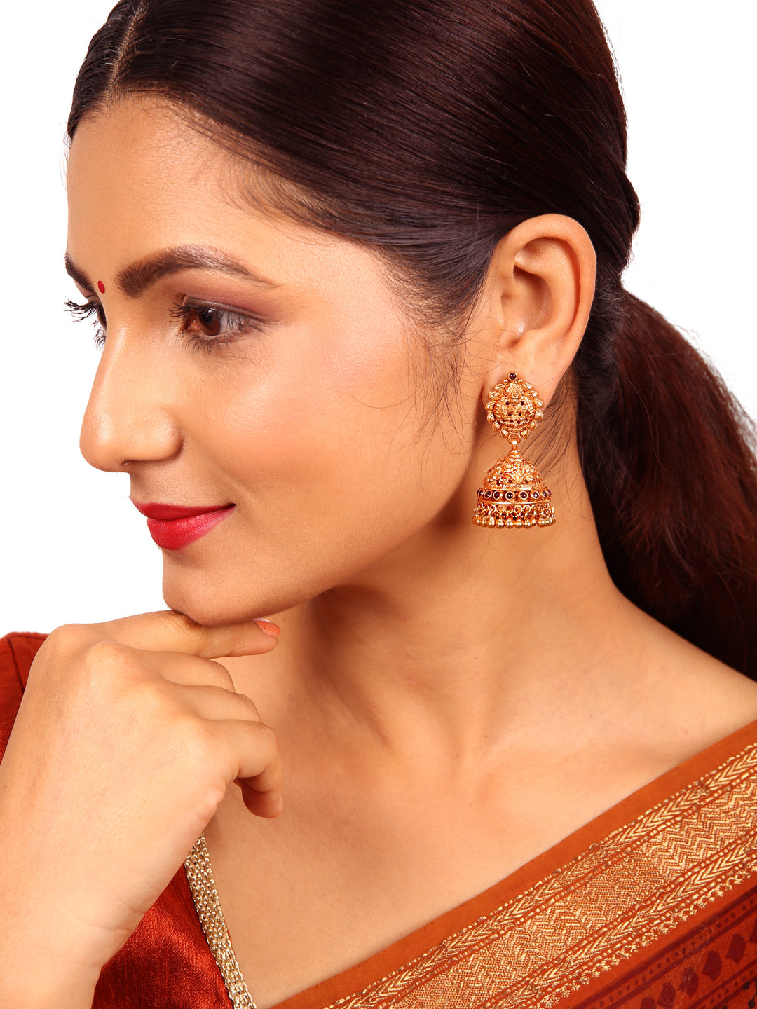Suprasanna Jhumka - 925 silver gold polish