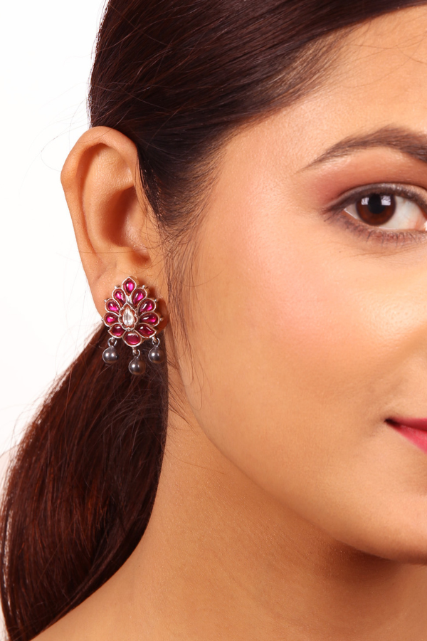 Supriti Stud-925 silver oxidized