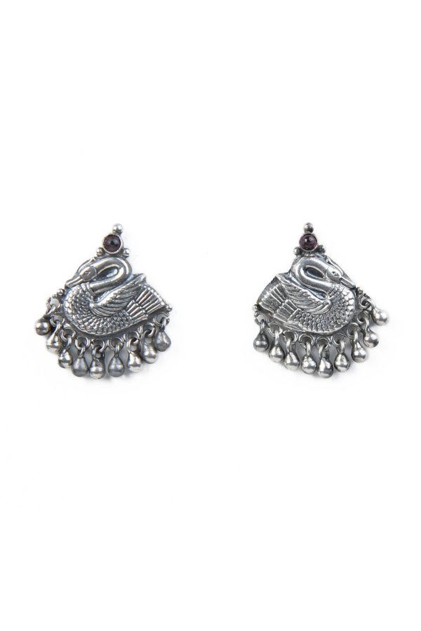 Pair of silver earrings