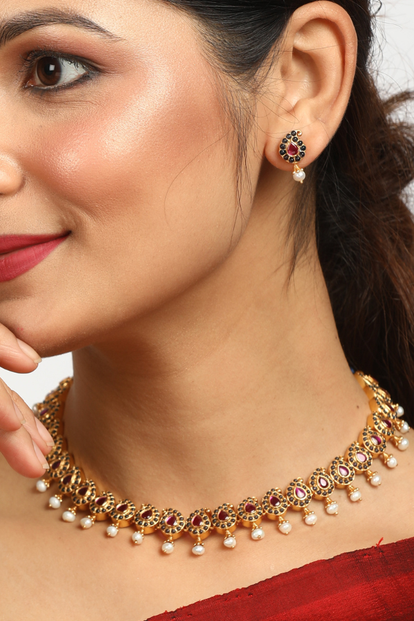 Tajna Necklace - 925 silver gold polish