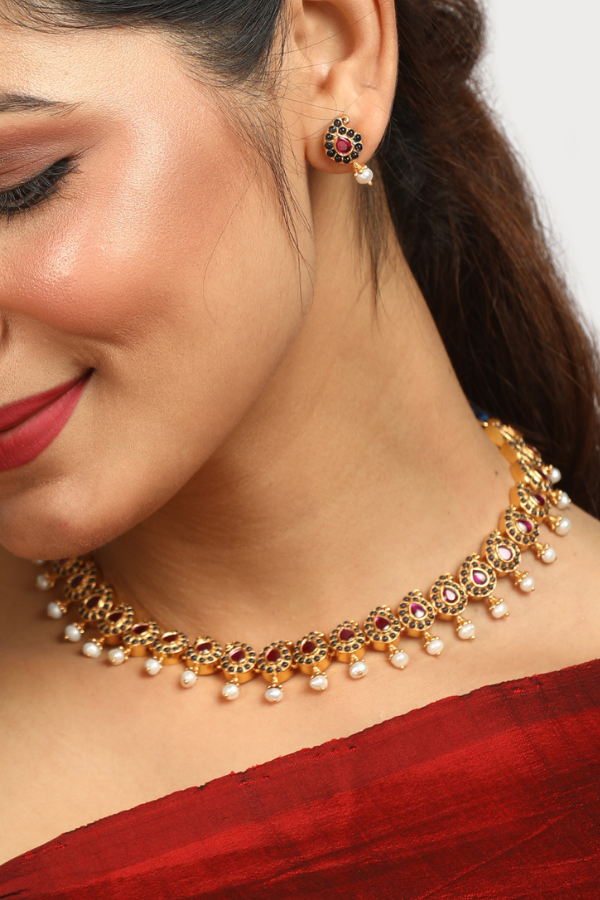 Tajna Necklace - 925 silver gold polish