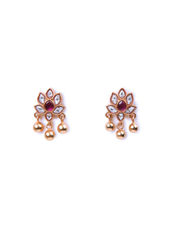 Tarinika stud - 925 silver gold polish