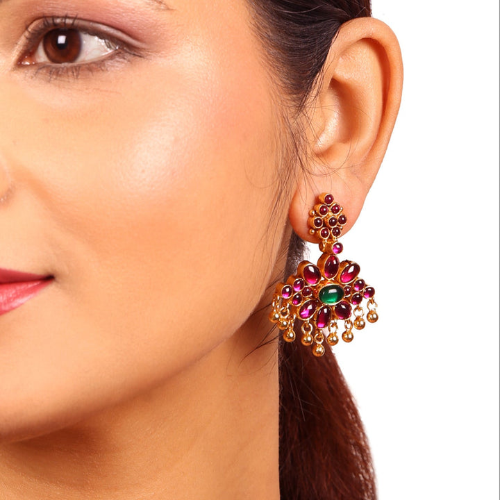 Tashi Earring - 925 silver gold polish