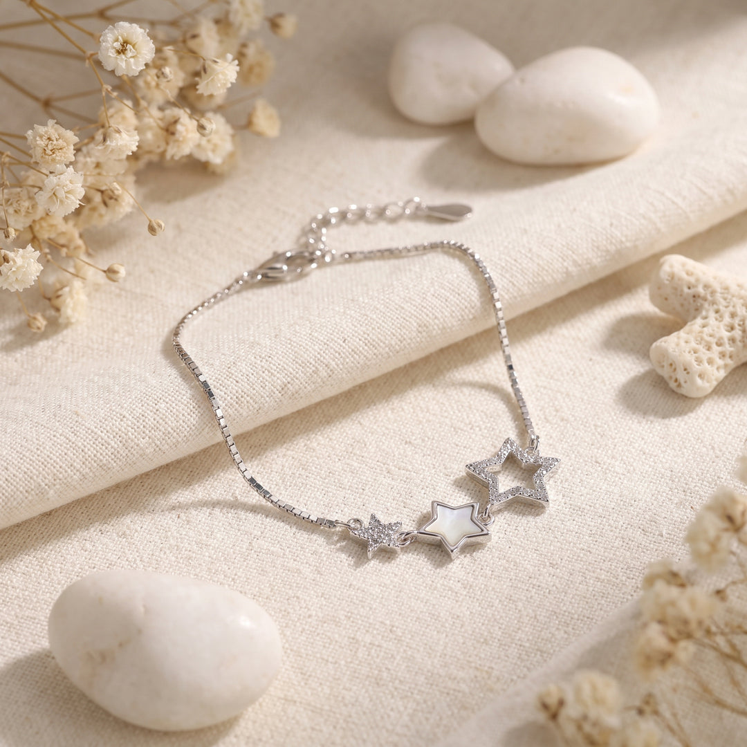 Pearl zircon bracelet