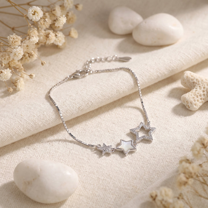 Pearl zircon bracelet