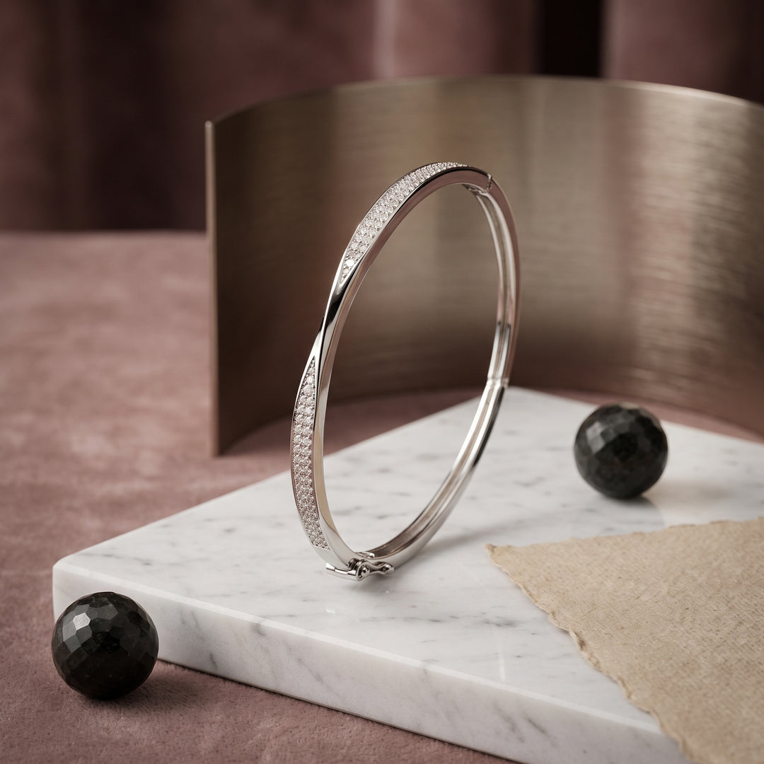 Silver bangle kada