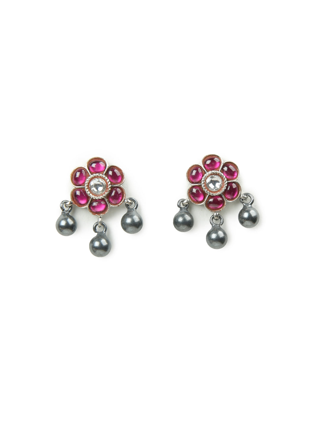 Vainavi Stud - 925 silver oxidized - Earrings