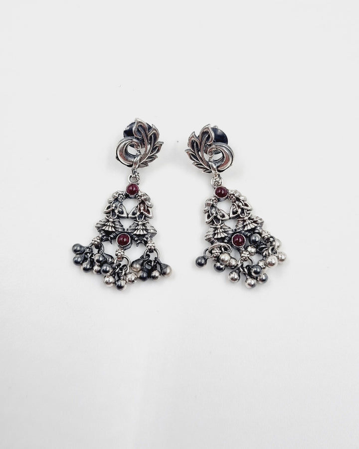 Sterling silver Jewelry, 925 silver earring, Festival collection, Navarathri, Christmas, Tribal jewelry, Gifts