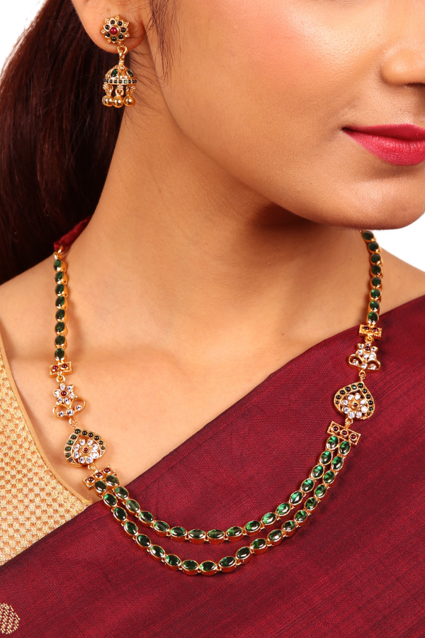 Valli Necklace - 925 silver gold polish