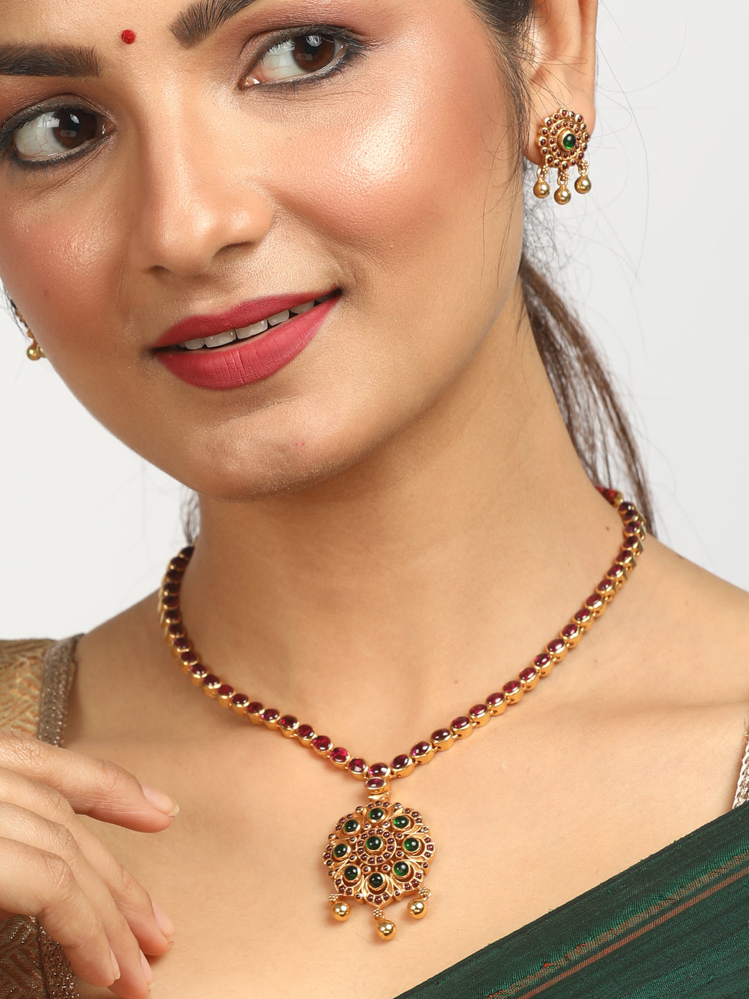 Vikriti Necklace - 925 silver gold polish