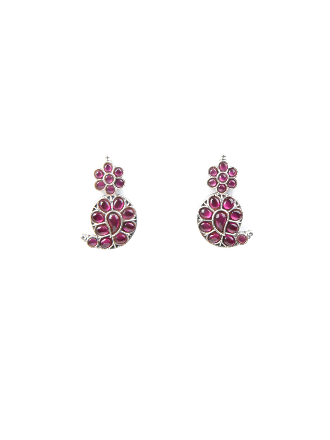 Vinita Stud - 925 silver oxidized - Earrings
