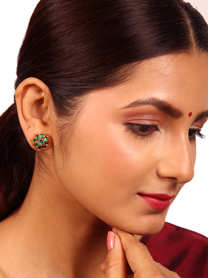 Visha Stud - 925 silver gold polish