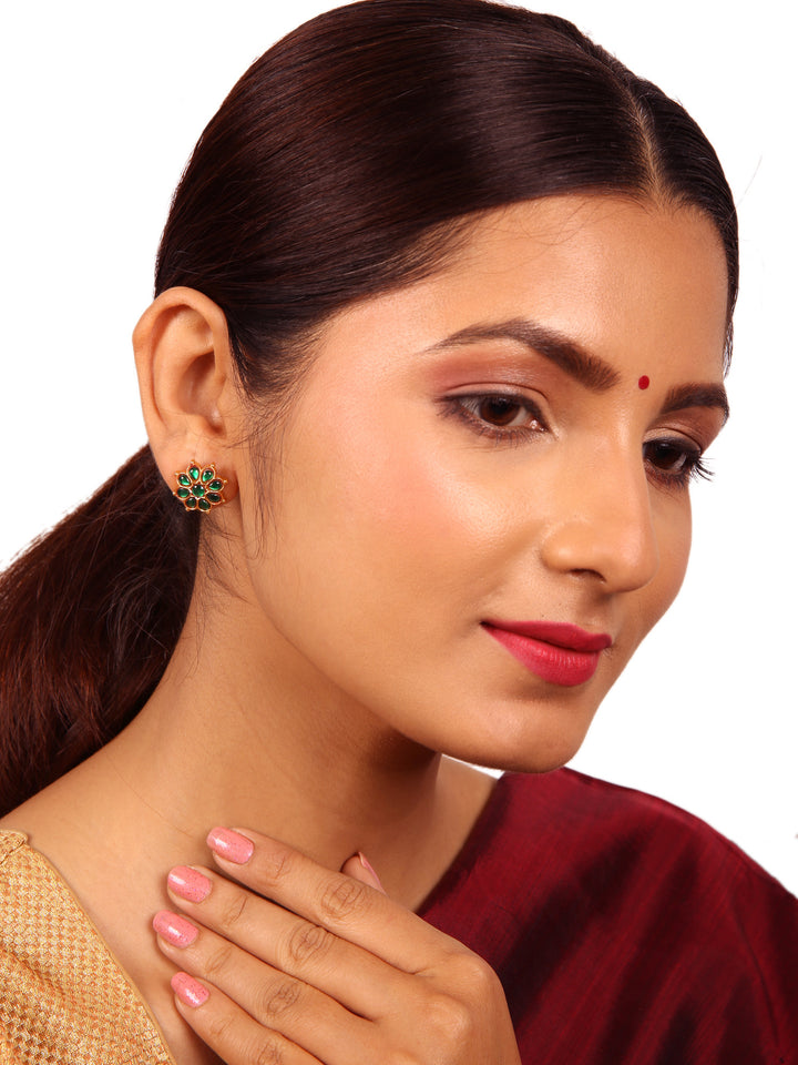 Visha Stud - 925 silver gold polish