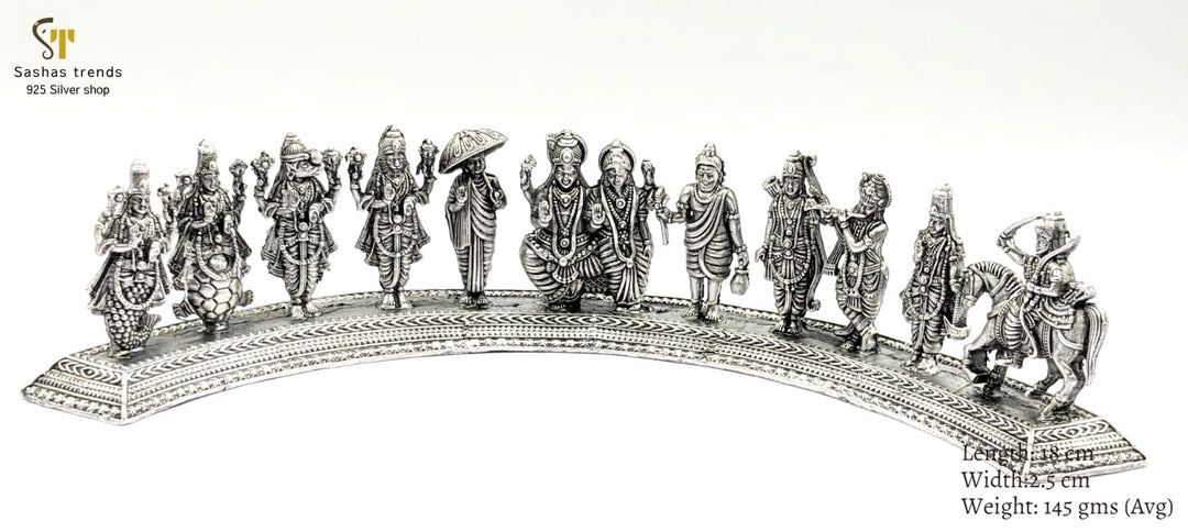 925 silver Dasavathara statue / Vishnu avathar Idols