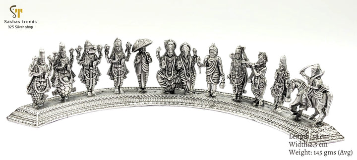 925 silver Dasavathara statue / Vishnu avathar Idols