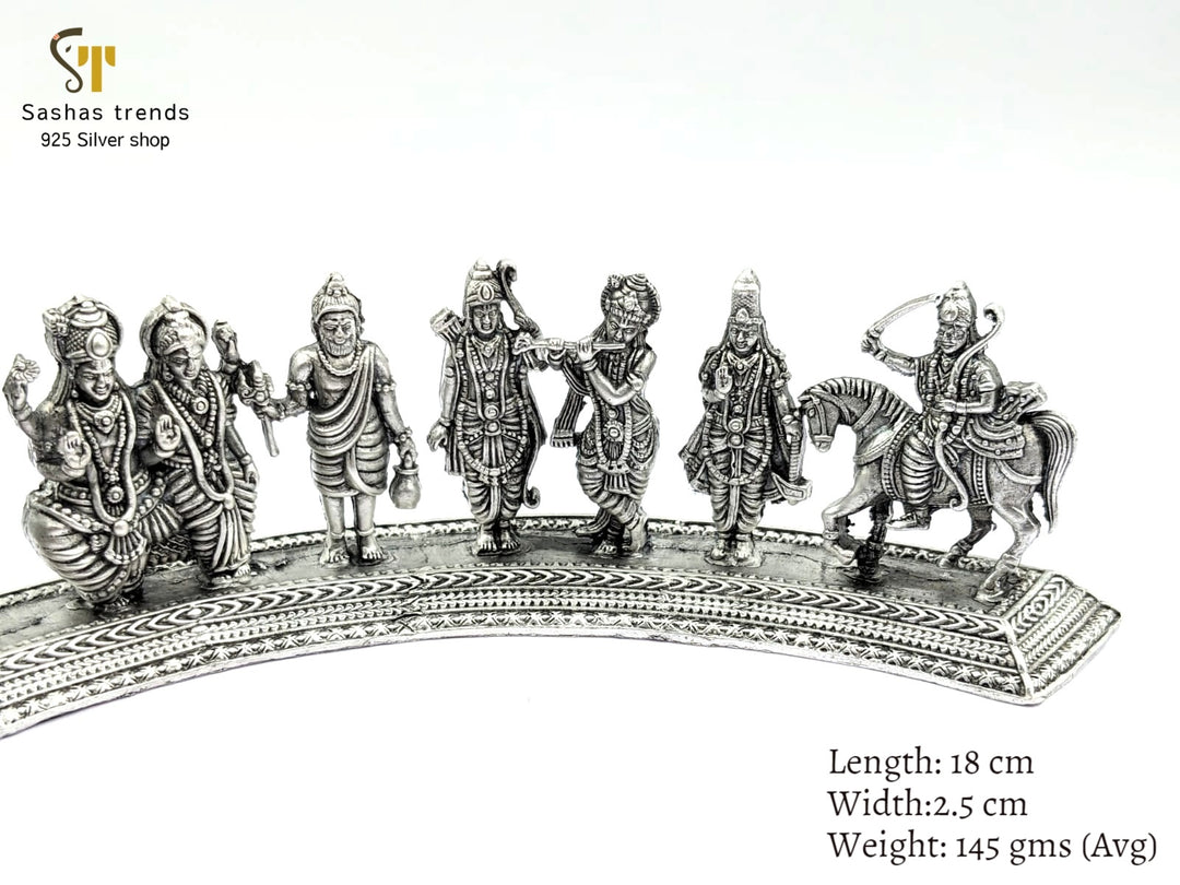 925 silver Dasavathara statue / Vishnu avathar Idols