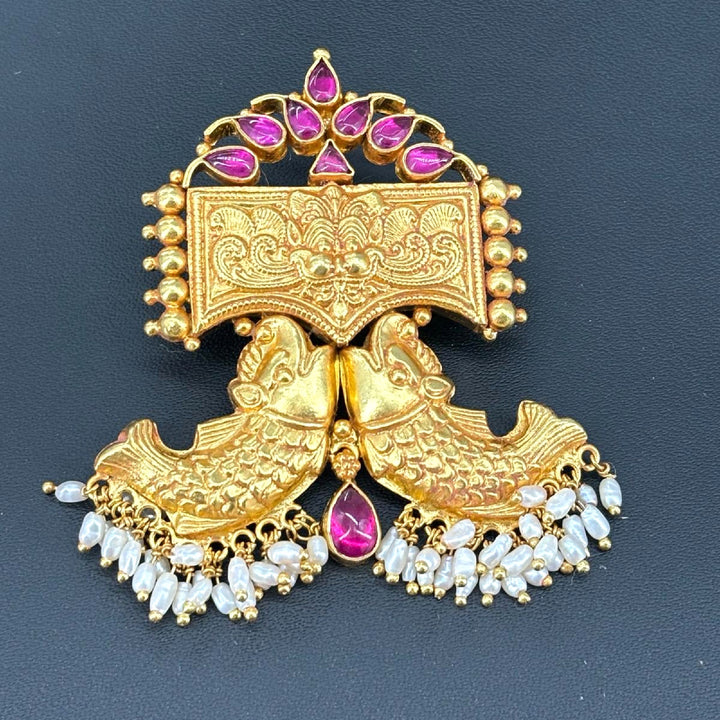 925 silver Matsya pendant