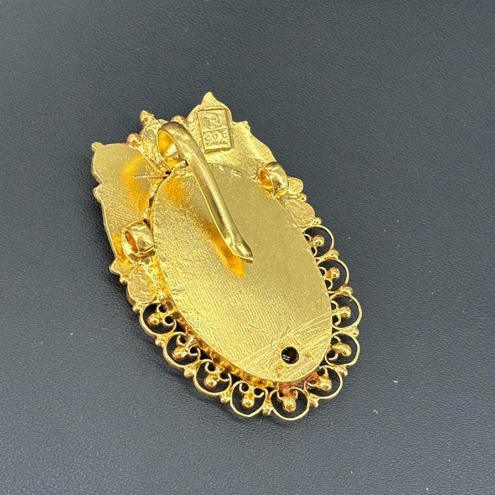 925 silver “Darpana” - mirror lady pendant