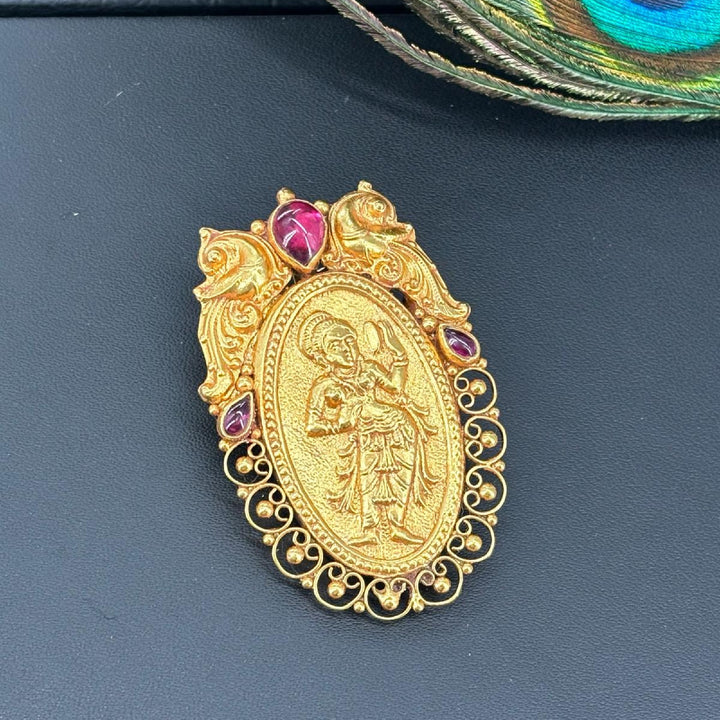 925 silver “Darpana” - mirror lady pendant