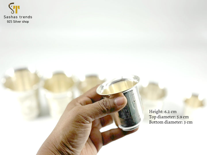 Silver Tumblers in 7 distinct sizes