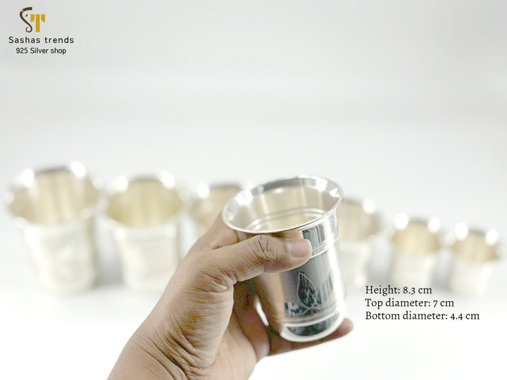 Silver Tumblers in 7 distinct sizes