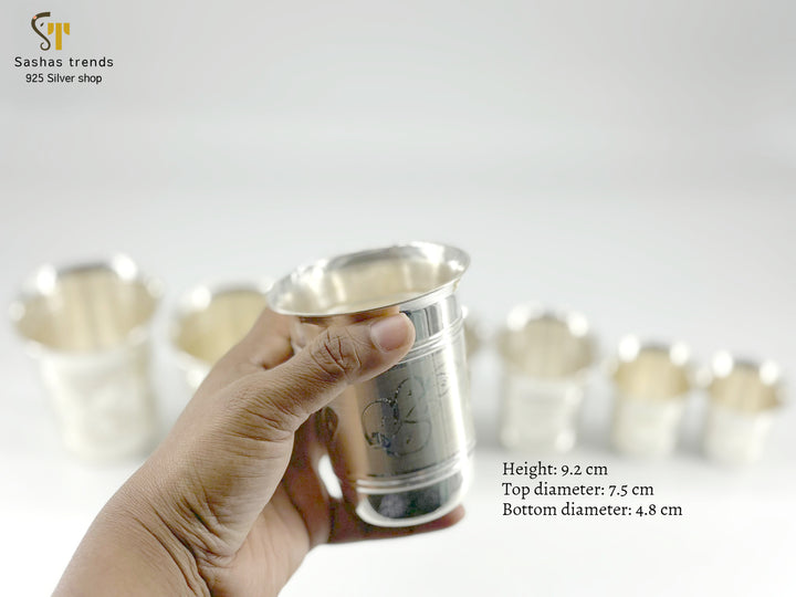 Silver Tumblers in 7 distinct sizes