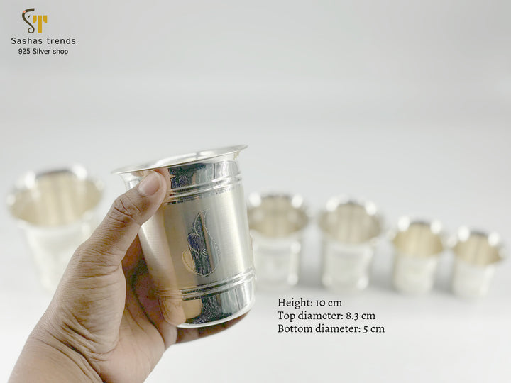 Silver Tumblers in 7 distinct sizes