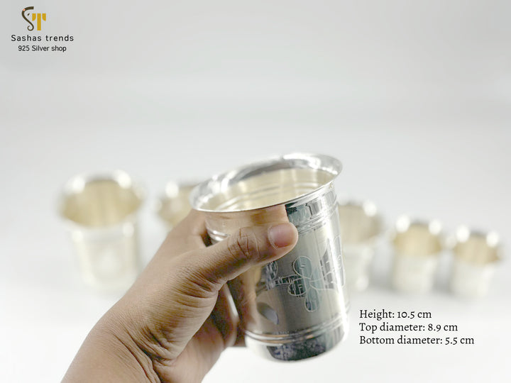 Silver Tumblers in 7 distinct sizes