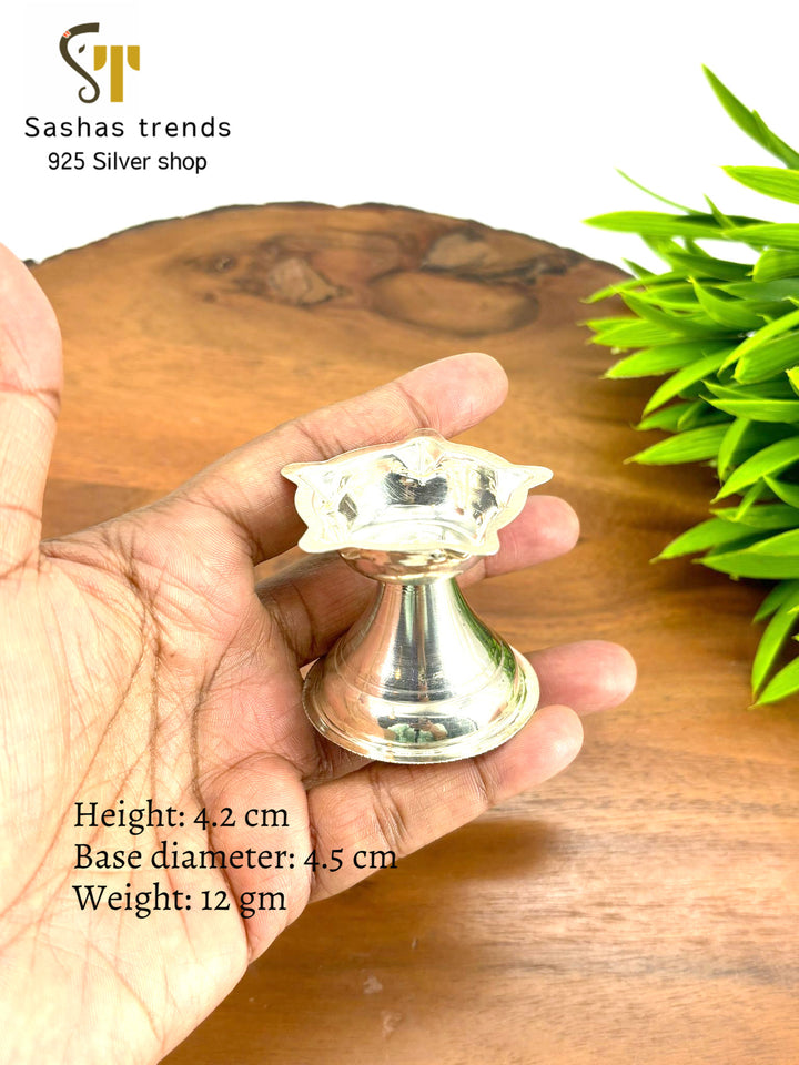 Silver Five Flame Diya