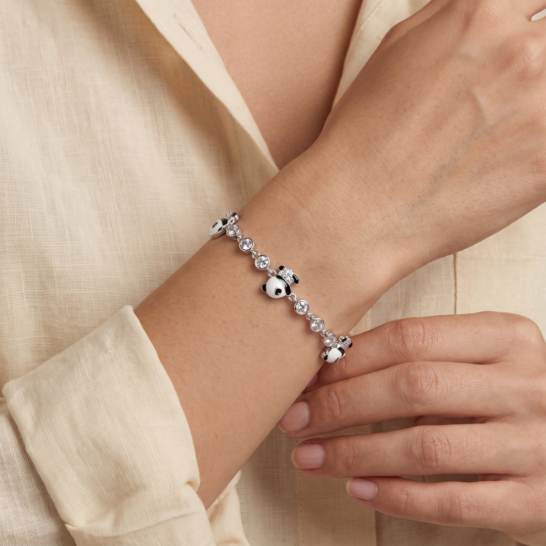Panda Silver Bracelet