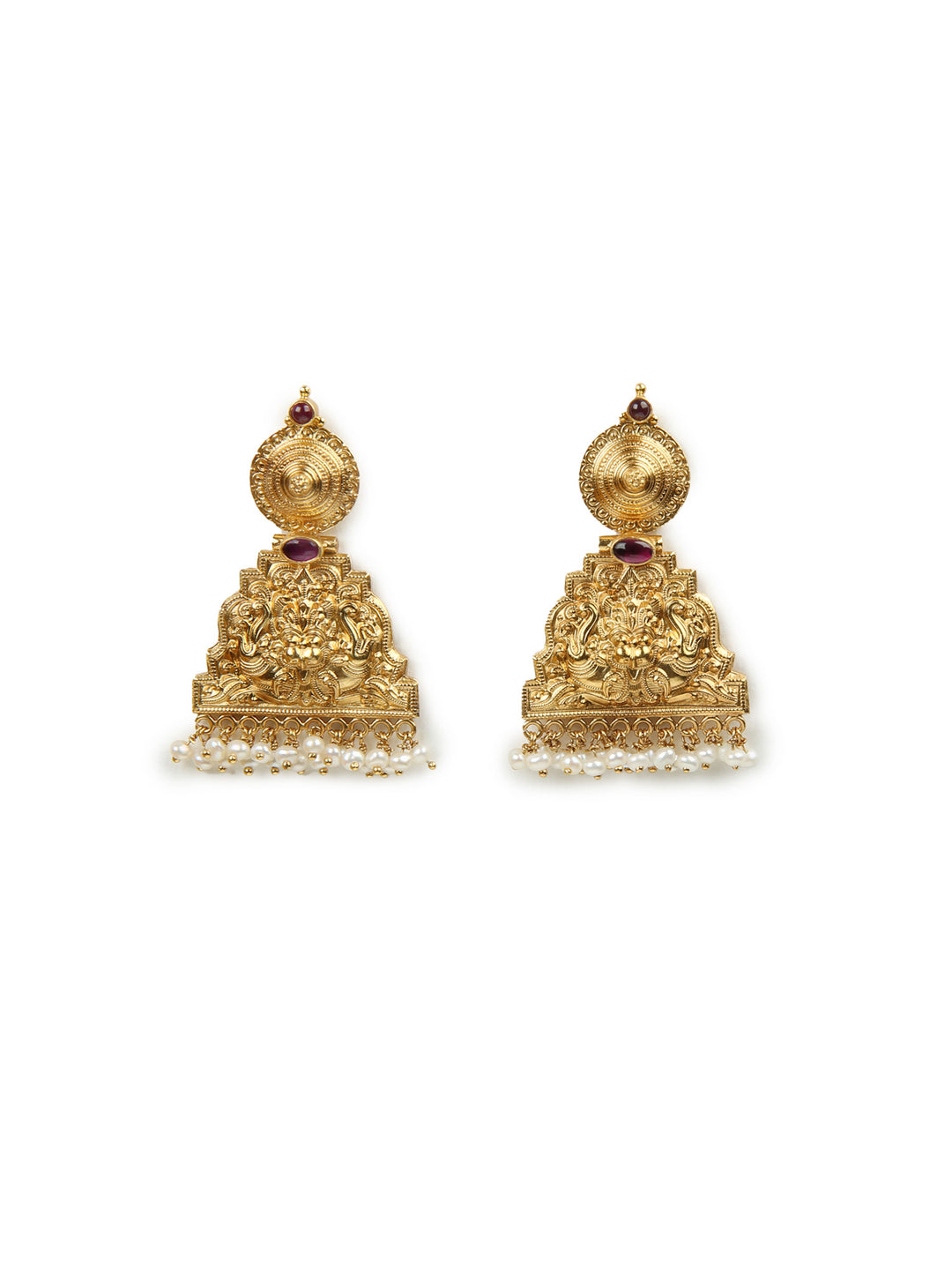 Yadavi Earring - 925 silver gold polish