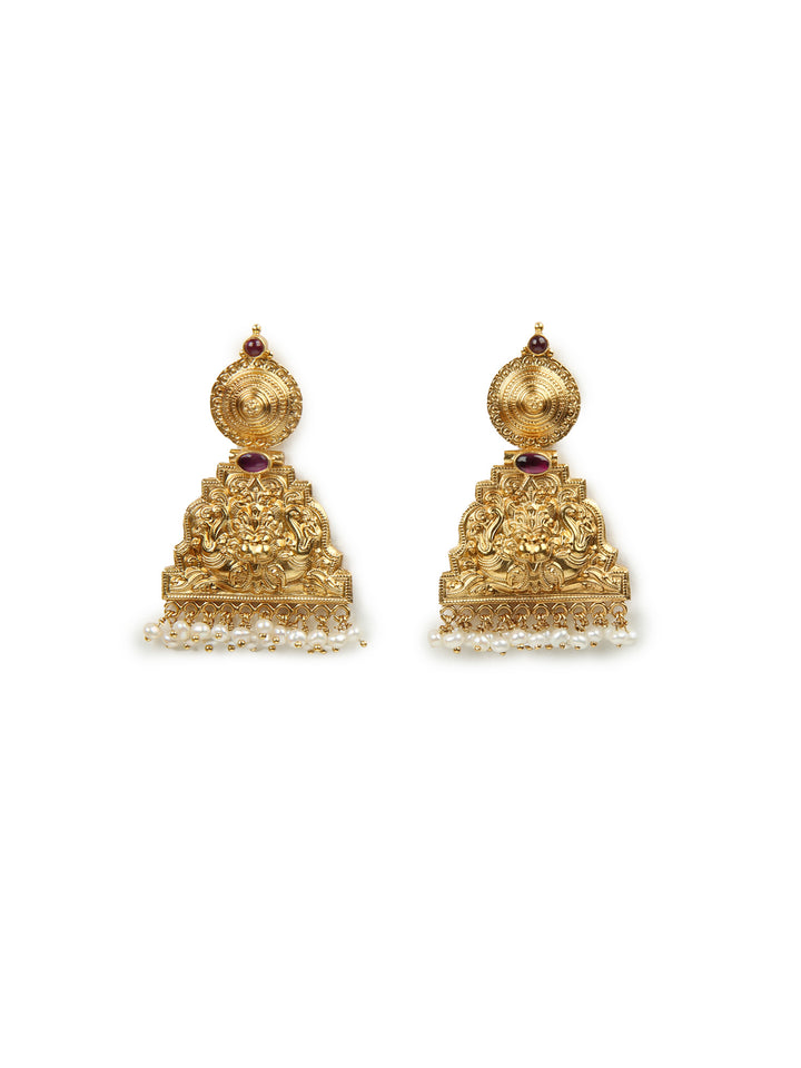 Yadavi Earring - 925 silver gold polish